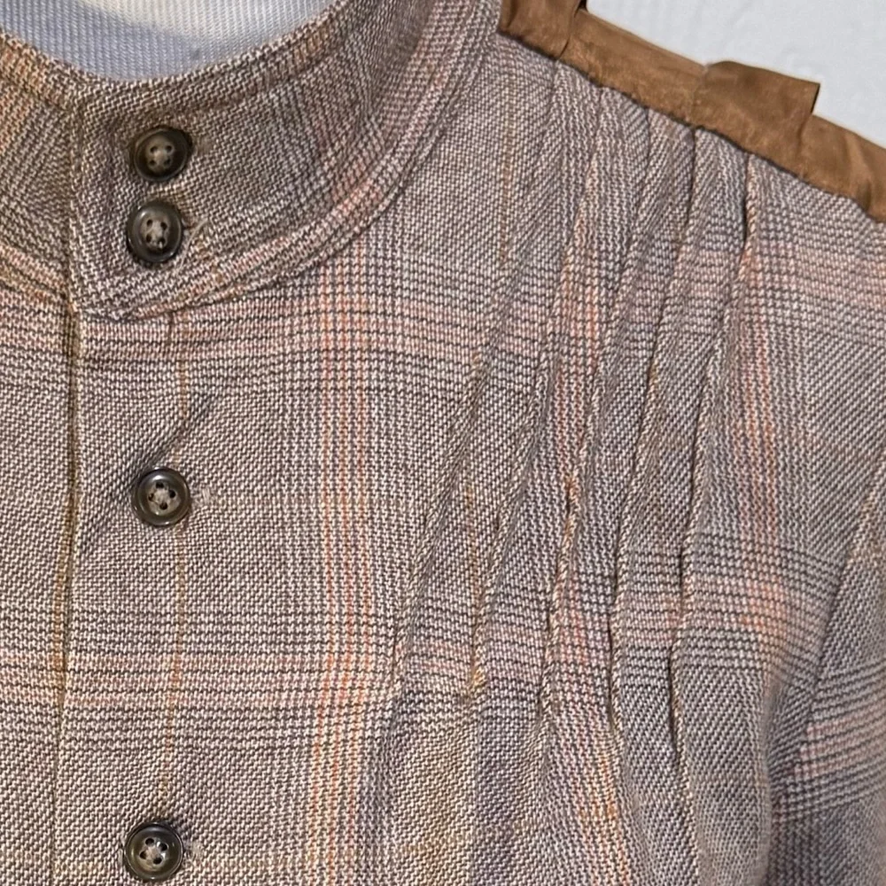 Free People plaid jacket pleated